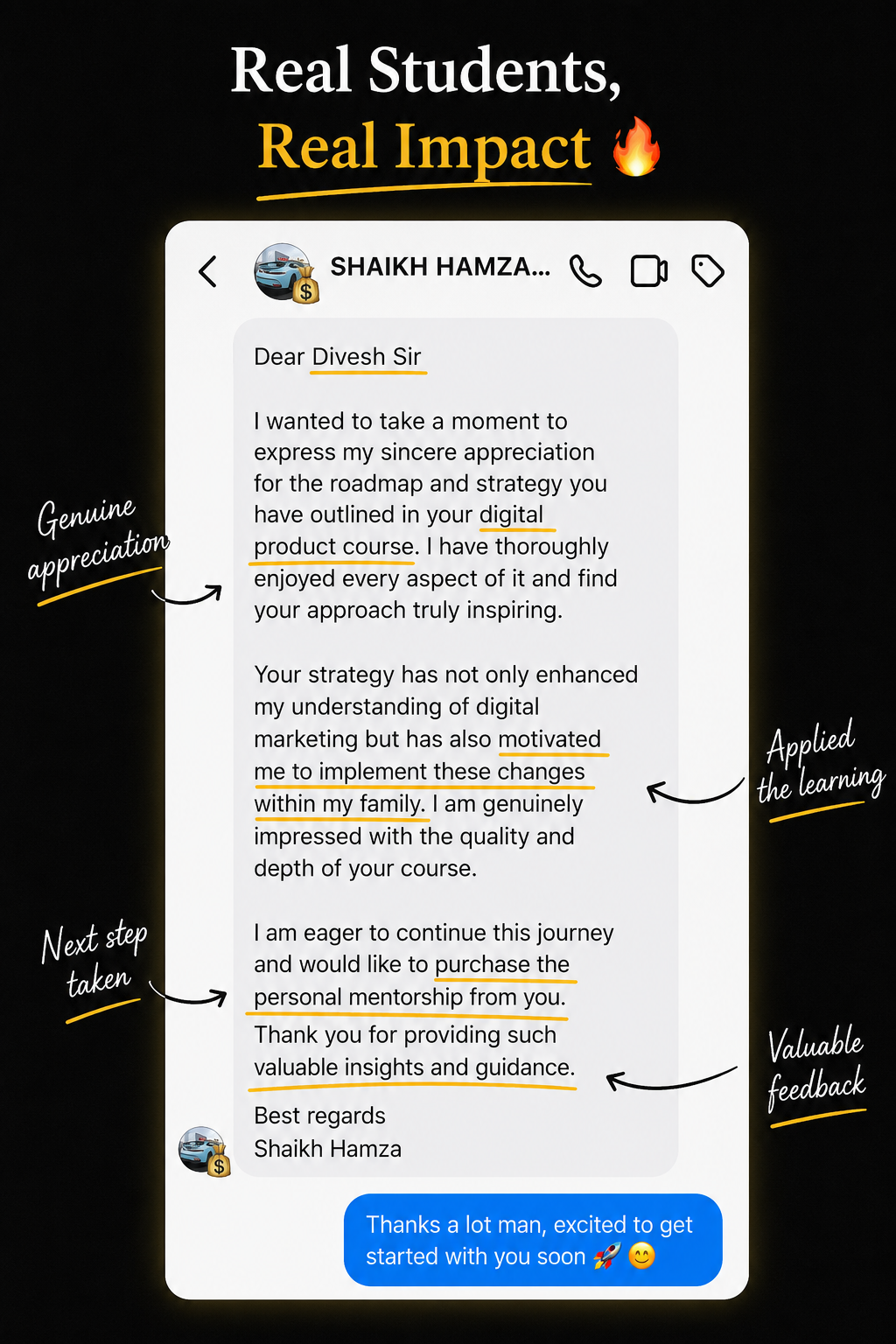 Student success screenshot 2